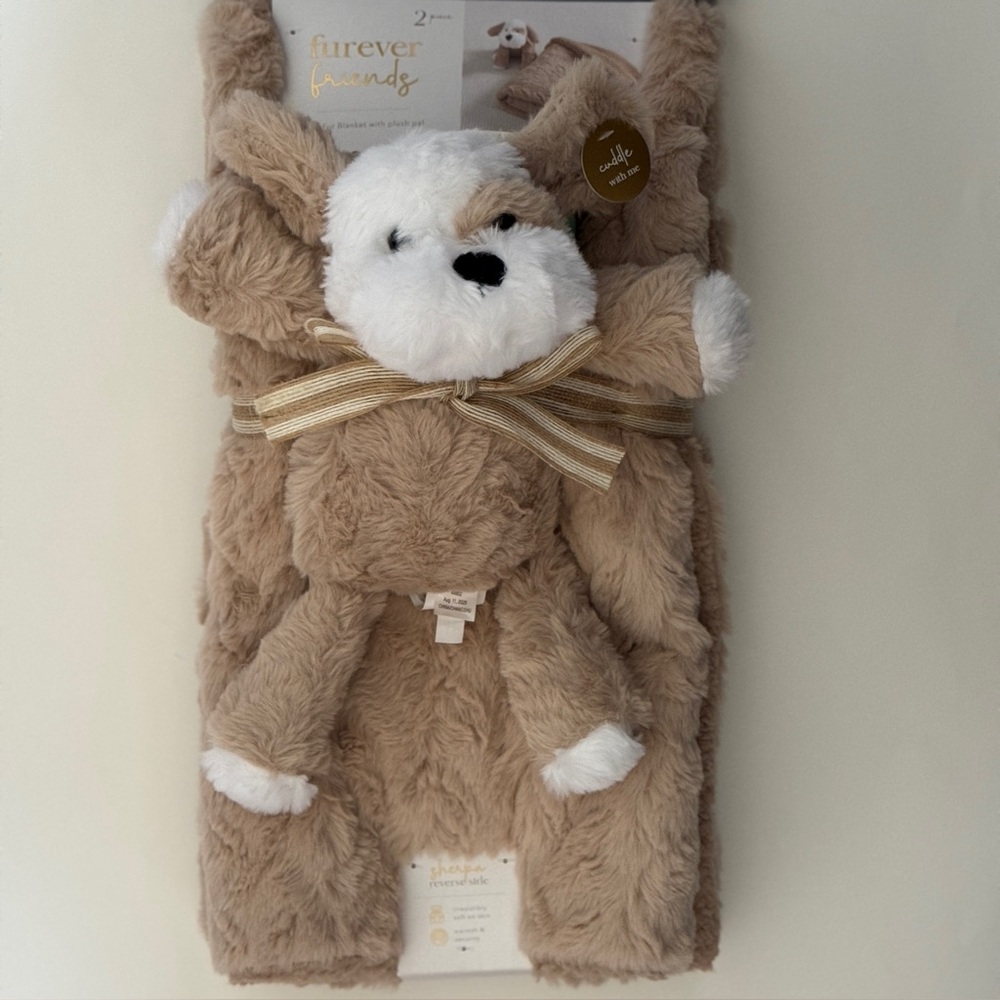 NEW Baby Blanket and Puppy Soft Baby Toy Stuffed Animal | Furever Friends